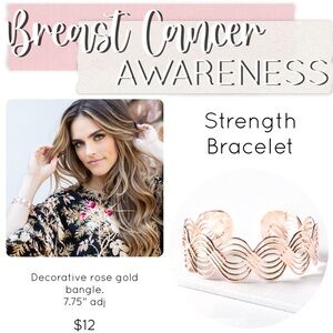 NWT Plunder Strength Rose Gold Bangle Bracelet